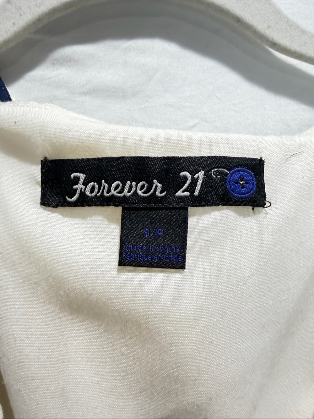 Forever 21 White Sailor Dress with Navy Bow - Picture 2 of 8